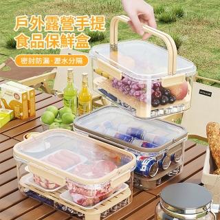 【ASUSE】戶外露營手提食品保鮮盒 冰箱密封食物收納盒 抗菌冰凍儲物盒
