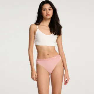 【Anden Hud】Spring Fever．寬版緊帶高衩高腰三角內褲(櫻草粉-櫻花緊帶)