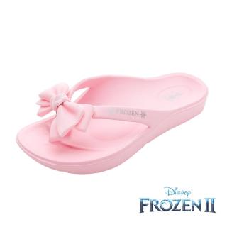 【Disney 迪士尼】冰雪奇緣 童鞋 親子夾腳拖鞋/輕量 透氣 舒適 臺灣製 粉紅(FOKS37603)