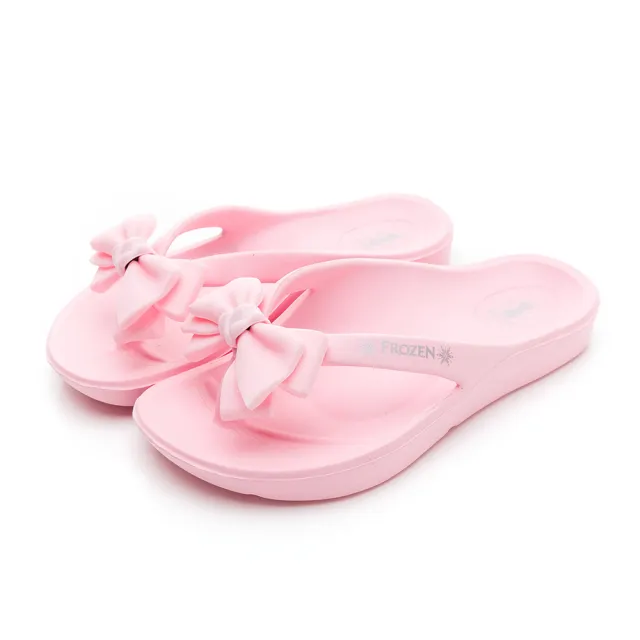 【Disney 迪士尼】冰雪奇緣 童鞋 親子夾腳拖鞋/輕量 透氣 舒適 台灣製 粉紅(FOKS37603)