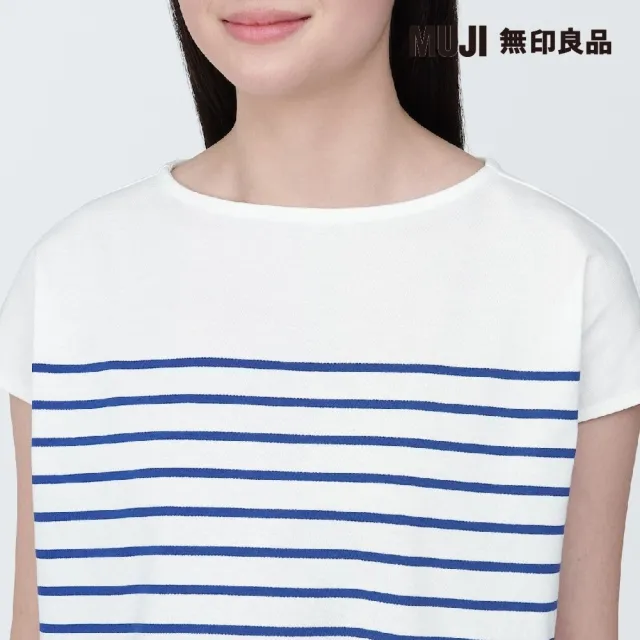 【MUJI 無印良品】女有機棉法式袖長版衫(共4色)