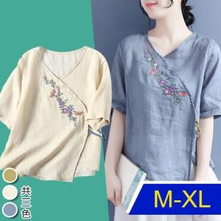 【K.W.】現貨夜光精靈春夏新品明星同款亞麻人棉上衣(棉麻 防曬服 中長袖 共2色)