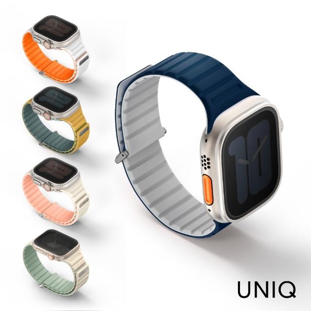 【UNIQ】42/44/45/49mm Revix EVO 雙色矽膠磁吸錶帶