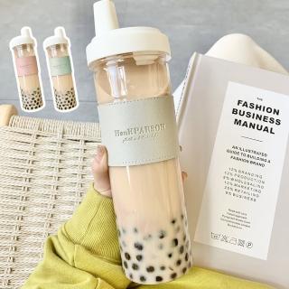 【Reddot 紅點生活】高質皮革玻璃大象珍奶杯(玻璃大容量850ml)