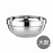 【Jo Go Wu】304不鏽鋼雙層防燙碗-大款20cm(買一送一/304不銹鋼雙層隔熱碗/防燙碗/露營/防摔)