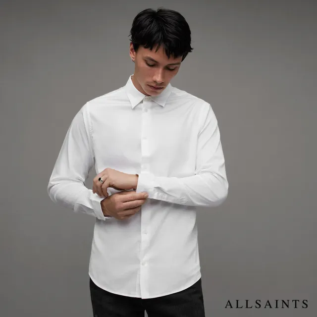 【ALLSAINTS】SIMMONS 修身公羊頭骨長袖襯衫 MS248Z(修身版型)