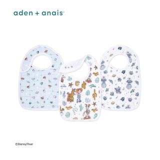 【aden+anais 官方直營】迪士尼經典圍兜3入/2款(玩具總動員/夢遊愛麗絲)