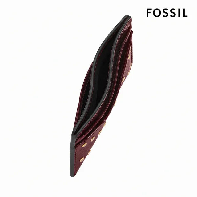 【FOSSIL 官方旗艦館】Steven 真皮卡夾-紅木色漆皮 SL10026631