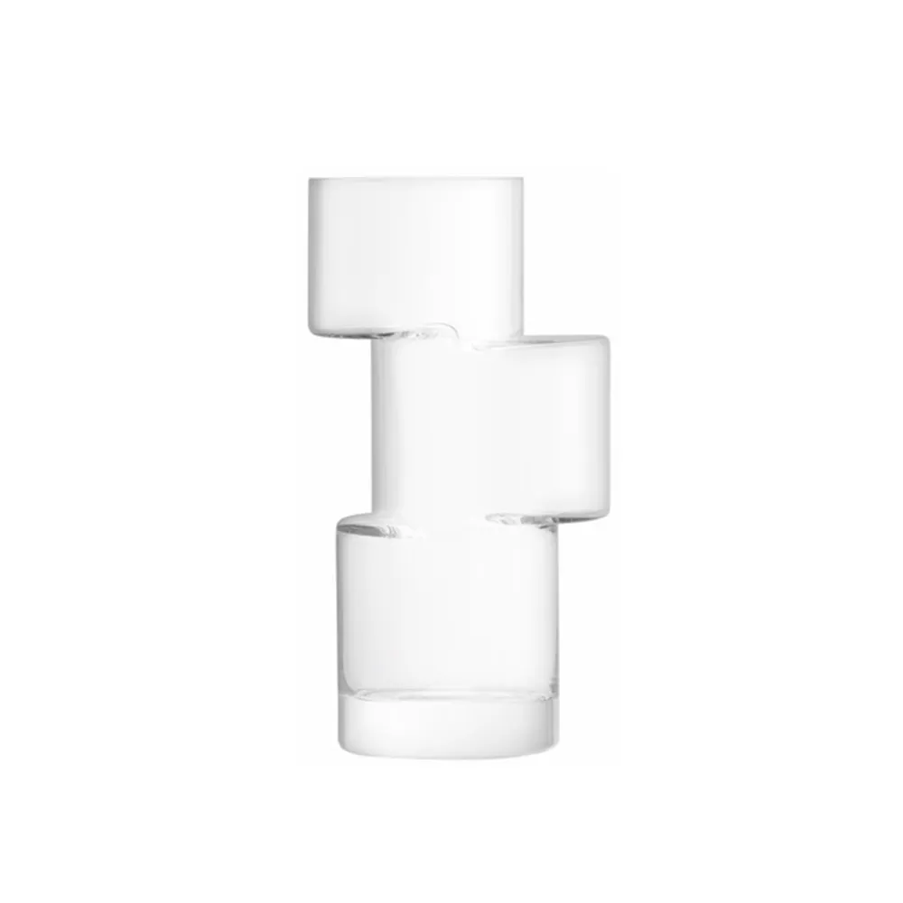 【LSA】TIER造型花瓶 中-白(英國手工玻璃家居藝品)