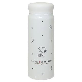 【Kamio】SNOOPY 史努比 不鏽鋼保冷保溫瓶 480ml 白底愛心(餐具雜貨)