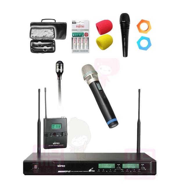 【MIPRO】ACT-941 配1手握MU80/32H+1領夾式麥克風(UHF 電容式無線麥克風)