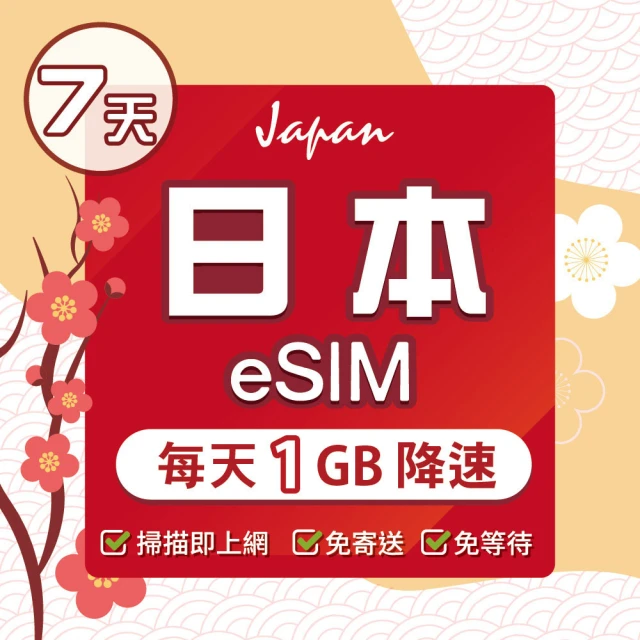 環亞電訊 eSIM日本SoftBank 7天每天3GB(日本