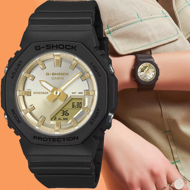 CASIO 卡西歐 G-SHOCK 迷彩方形金屬電子錶(GM