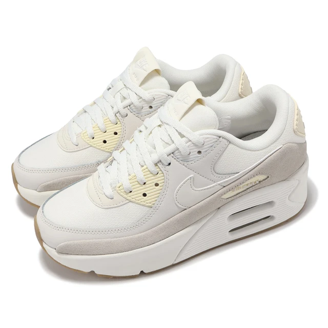 NIKE 耐吉 休閒鞋 Air Max 90 LV8 女鞋 厚底 增高 米白 氣墊 膠底(FD4328-100)