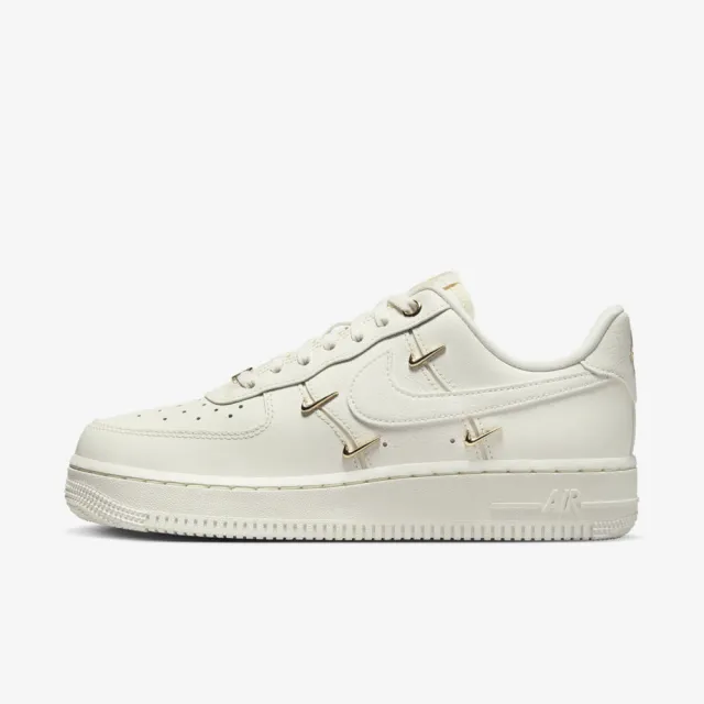 NIKE 耐吉】Wmns Air Force 1 07 LX CN 女休閒鞋經典小金勾米白(FV3654