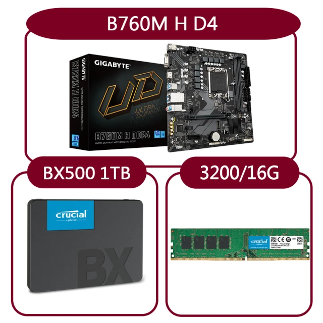 GIGABYTE 技嘉 組合套餐(技嘉 B760M H DD