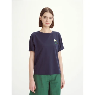 【AIGLE】女 抗UV快乾短袖T恤(AG-3P271A057 深藍)