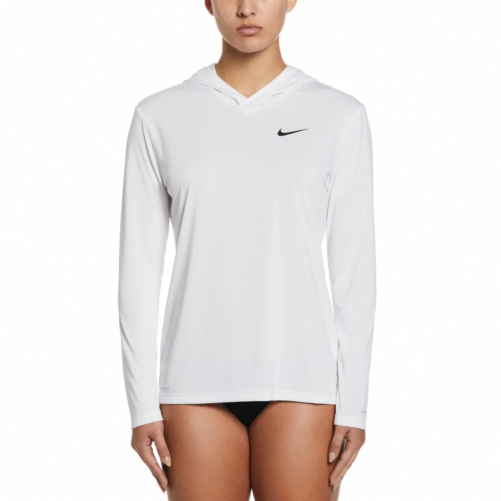 【NIKE 耐吉】SWIM 上衣 女 長袖上衣 長袖防曬衣 女泳裝 運動 白 NESSD351-100