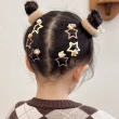 【UNICO】兒童奶咖色系星星小熊造型碎髮髮夾/邊夾-12入(配件/髮飾)