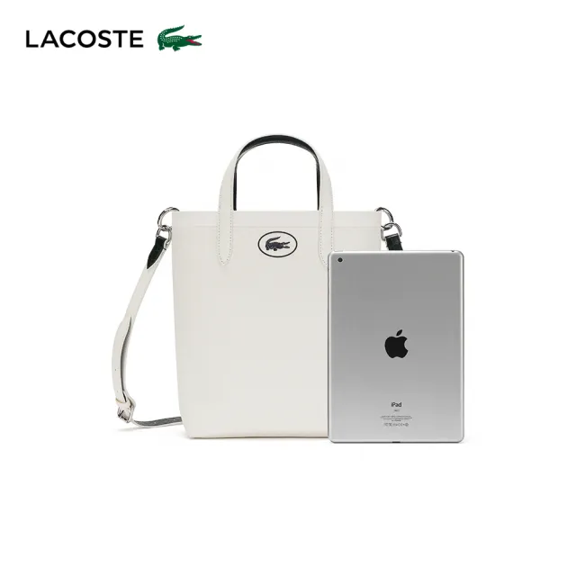 【LACOSTE】包款-Anna雙面手提袋附扁平袋(白色)