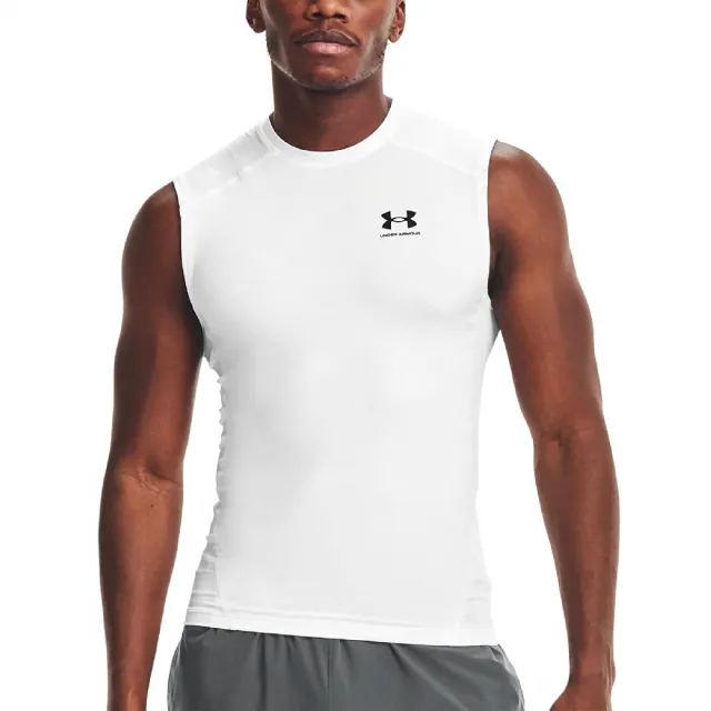 【UNDER ARMOUR】背心 HG Armour Tank Top 男款 白 黑 吸汗 快乾 親膚 運動 籃球 無袖 UA(1361522100)