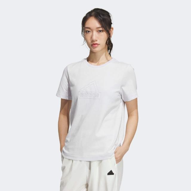 【adidas 愛迪達】上衣 女款 短袖上衣 運動 TECH BOS TEE 灰 IM8838