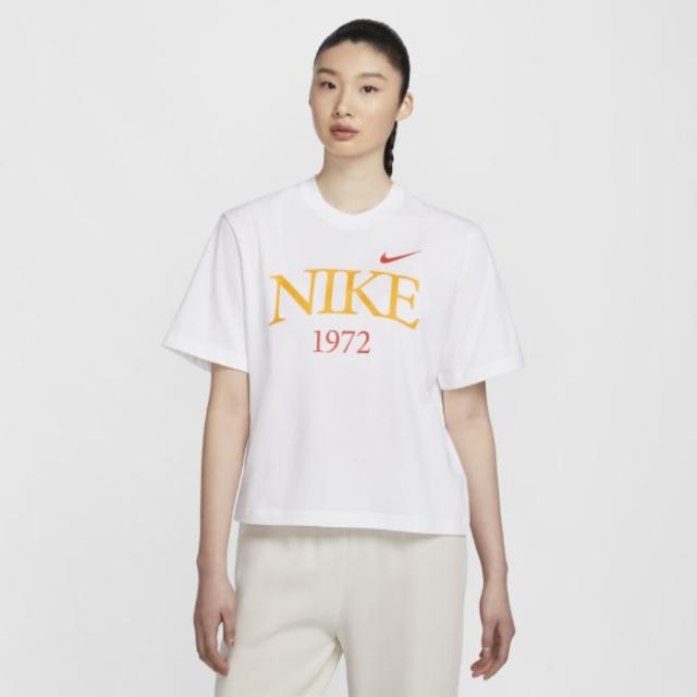 【NIKE 耐吉】上衣 女款 短袖上衣 運動 AS W NSW TEE CLASSICS BOXY 白 FQ6601-101