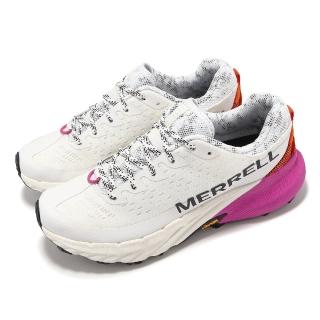 【MERRELL】越野跑鞋 Agility Peak 5 女鞋 白 紫 橘 橡膠大底 回彈 抓地 運動鞋(ML068234)