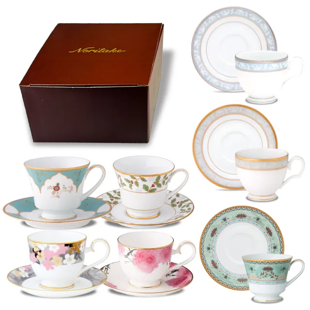 NORITAKE】日系品牌單克金銀邊杯碟咖啡杯(禮盒組) - momo購物網- 好評