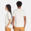 【Timberland】中性復古白正面圖案短袖T恤(A42W5CM9)