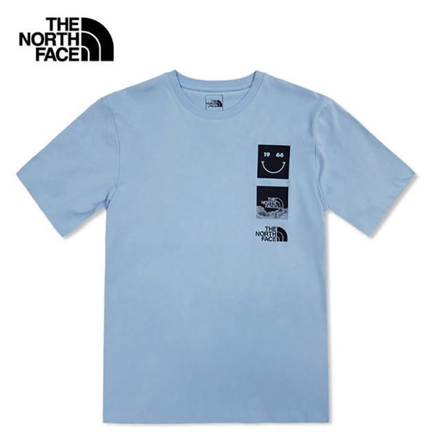 【The North Face】TNF 短袖上衣 休閒 U MFO S/S 1966 GRAPHIC TEE - AP 男女 藍(NF0A8AUYQEO)