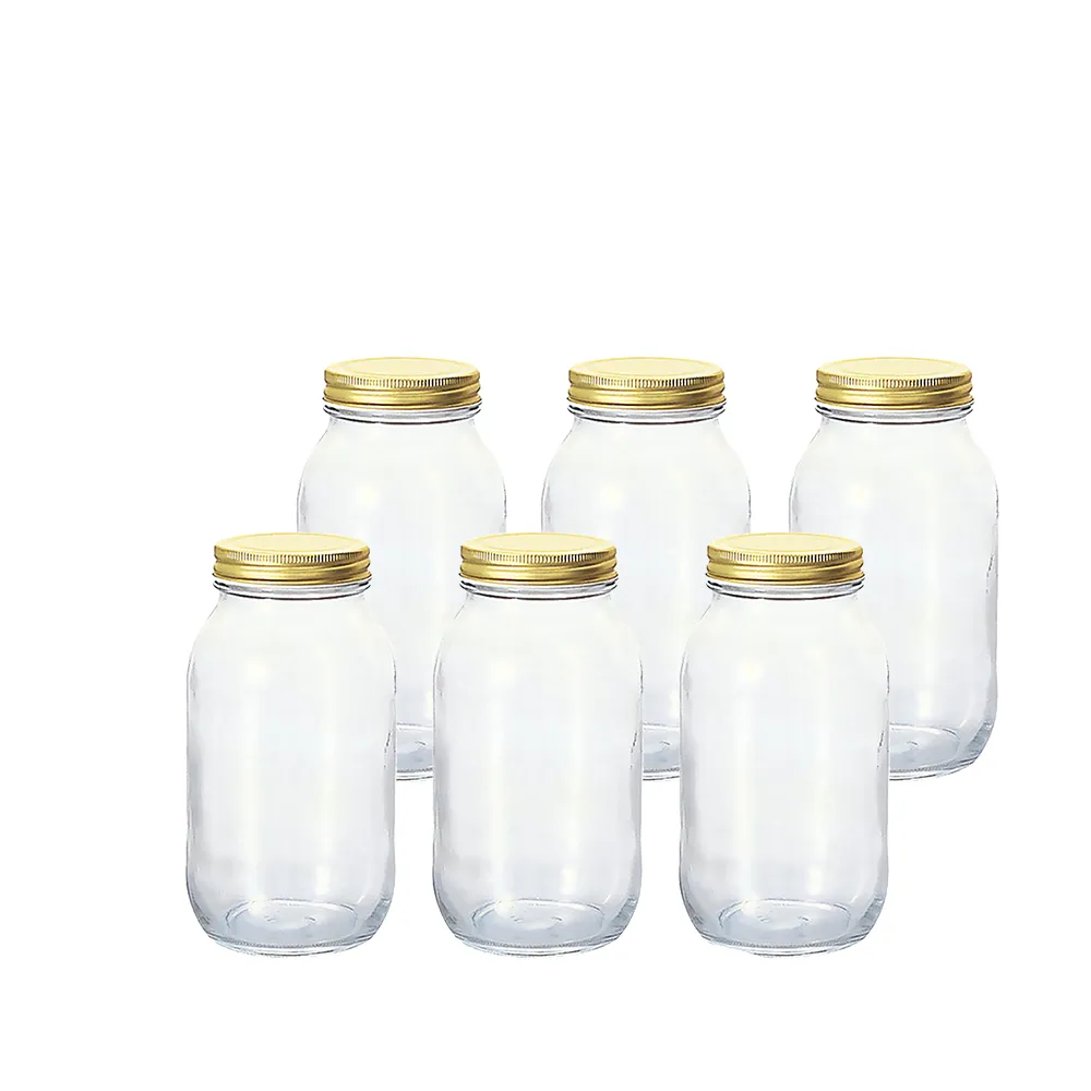 【ADERIA】日本進口多功能雙蓋密封玻璃瓶-超值六入組(900mlx6)