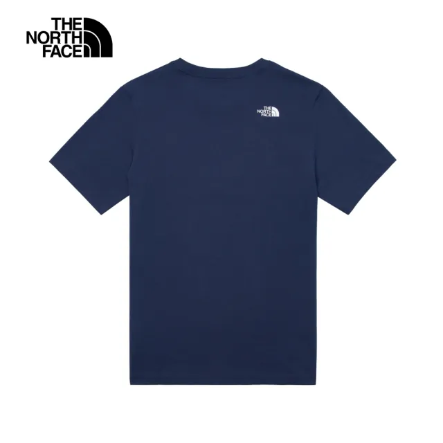 【The North Face】TNF 短袖上衣 U MFO TYPESETTING LOGO S/S TEE  - AP 男女 藍(NF0A8AUW8K2)