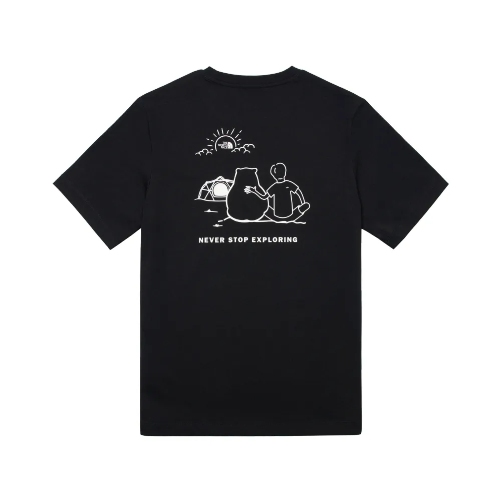 【The North Face】TNF 短袖上衣 品牌LOGO印花 U MFO CAMPING GRAPHIC S/S TEE - AP男女 黑(NF0A8AUVJK3)