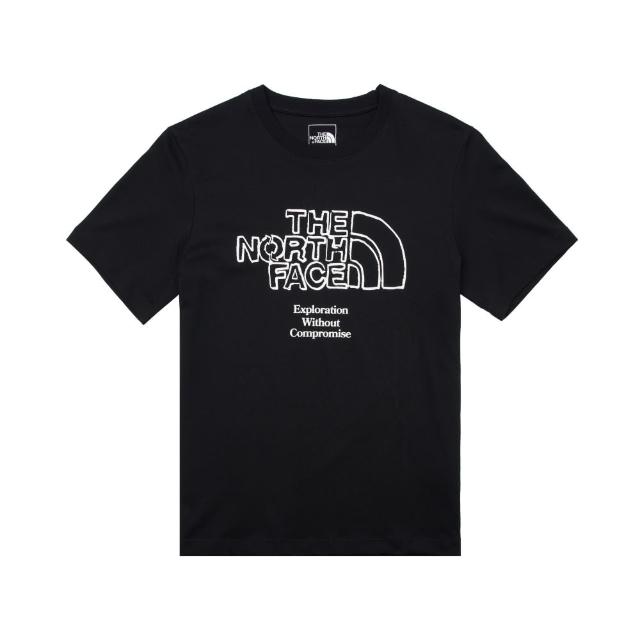 【The North Face】TNF 短袖上衣  胸前經典品牌LOGO U MFO S/S ECO BRAND TEE - AP 男女 黑(NF0A8AUXJK3)