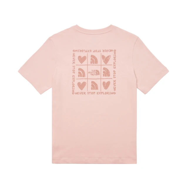 【The North Face】TNF 短袖上衣 休閒 U MFO V-DAY S/S TEE - AP 男女 粉(NF0A8AUULK6)