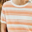 【Diffa】撞色條紋織紋針織衫-女