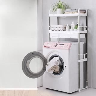 【品屋】多層洗衣機置物架(浴室置物架 不鏽鋼雙層帶抽屜 衛浴收納 浴室收納 廁所收納架 層架置物架)