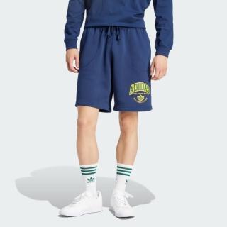 【adidas 愛迪達】短褲 男款 運動褲 三葉草 VRCT SW SHORT 藍 IS2930