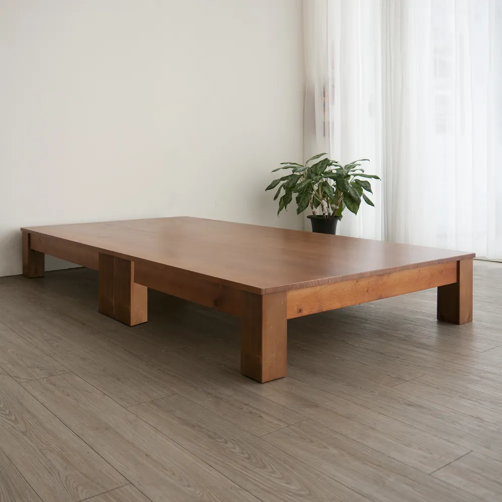 【麗得傢居】克莉絲6尺實木床底 實木床架 雙人加大床台(二色可選  台灣製造)