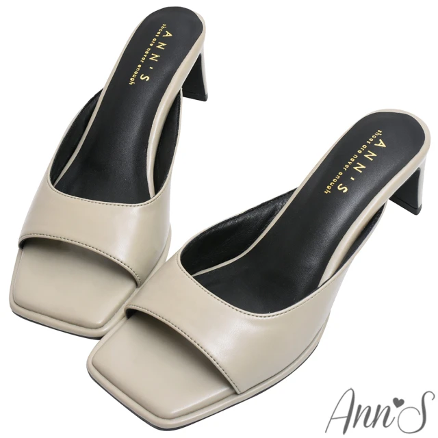 【Ann’S】美化腳版加圍邊-時髦弧線扁跟方頭涼拖鞋5.5cm-版型偏小(綠)
