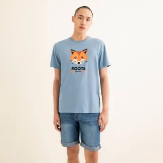 【Roots】Roots 男裝- OUTDOORS ANIMAL短袖T恤(藍色)