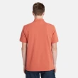 【Timberland】男款醬紅色休閒短袖Polo衫(A62T5EG6)