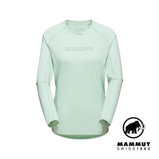 【Mammut 長毛象官方直營】Selun FL Longsleeve Logo W 機能LOGO長袖T恤 薄荷綠 女款 #1016-01450