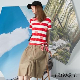 【LUNG.L 林佳樺】LP18B 卡其色造型寬裙(棉質 女裝)