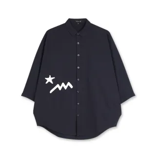 【agnes b.】Sport b. 女裝恐龍飛鼠袖襯衫(深藍色)