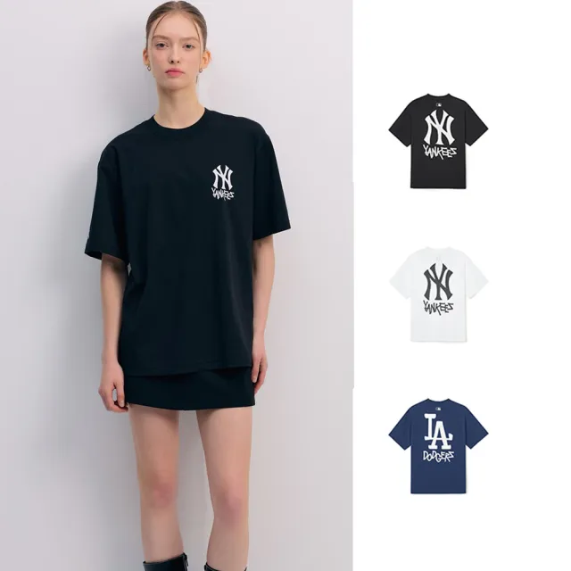 【MLB】涼感速乾短袖T恤 紐約洋基/洛杉磯道奇隊(3ATSB1843-三款任選)