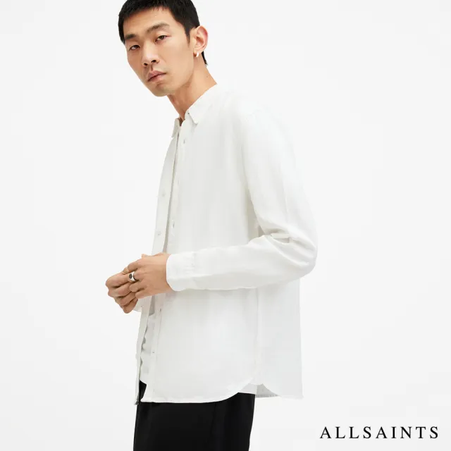 【ALLSAINTS】LAGUNA 亞麻公羊頭骨長袖襯衫 MS540Z(常規版型)