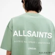 【ALLSAINTS】ACCESS 純棉寬鬆LOGO短袖T恤-綠 M038PA(寬鬆版型)