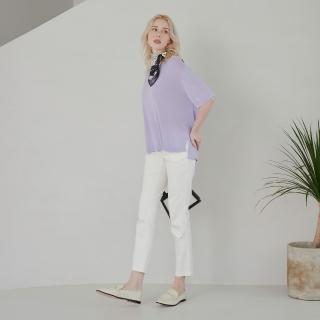 【AZUR】經典多色彈性棉質窄管褲